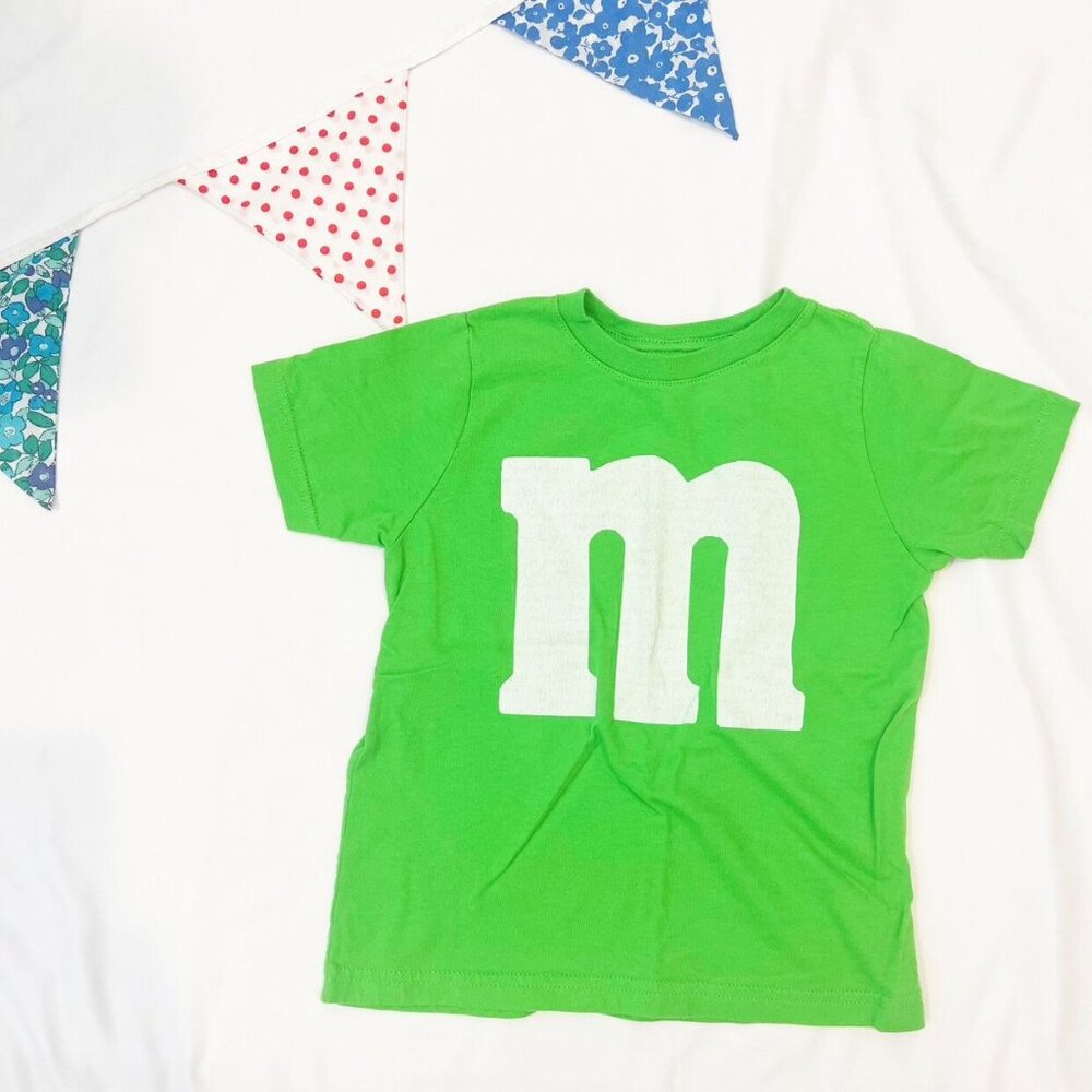 Green M&M Halloween Costume Shirt Kids Size 4